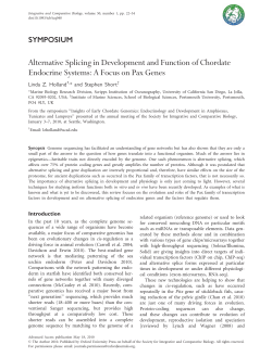 Alternative Splicing in Development and Function