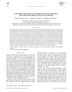 LONG-TERM CHANGES IN AN ESTUARINE MUD CRAB