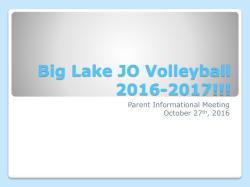 Big Lake JO Volleyball 2016