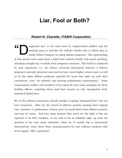 Liar, Fool or Both? - Computer Aid, Inc.