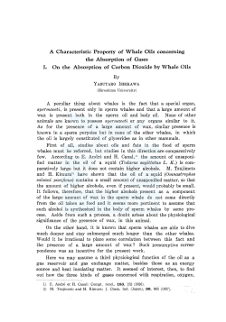 A Characteristic Property of Whale Oils concerning the Absorption of
