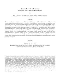 Seasonal Asset Allocation: Evidence from Mutual Fund Flows