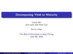 Decomposing Yield to Maturity - Faculty Web Server