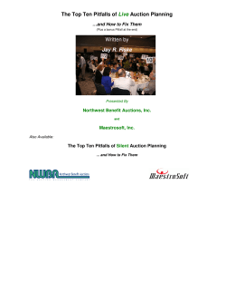 The Top Ten Pitfalls of Live Auction Planning