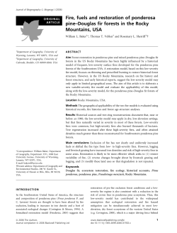 Fire, fuels and restoration of ponderosa pine&ndash;Douglas fir forests in