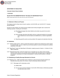 1 CCR 302-2 - Colorado Secretary of State
