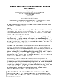 The Effects of Excess Labour Supply and Excess Labour Demand