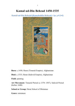 Kamal ud-Din Behzad 1450-1535 Kamāl ud