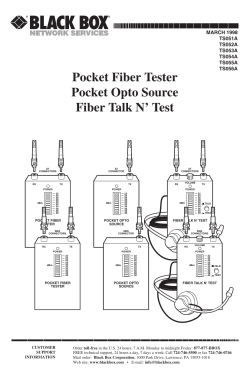 Pocket Fiber Tester Pocket Opto Source Fiber Talk N` Test