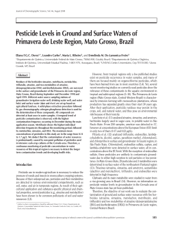 Pesticide Levels in Ground and Surface Waters of Primavera do