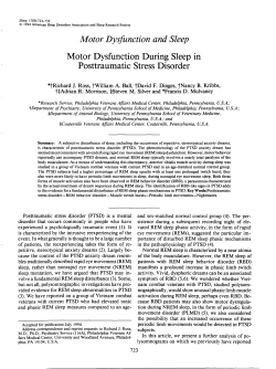 Motor Dysfunction and Sleep Motor Dysfunction During Sleep in