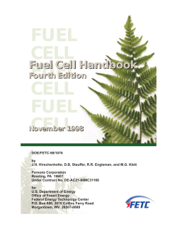 Fuel Cell Handbook (Fourth Edition)