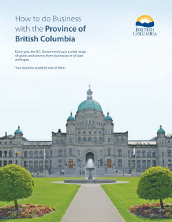 Doing Business with B.C. - Province of British Columbia