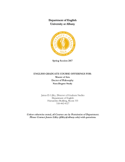 Graduate Spring 2017 Course Offerings