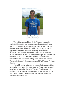 Senior Swimmer - Milbank Area Lions Swim Team
