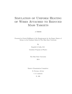 Simulation of Uniform Heating of Wires Attached to Reduced Mass