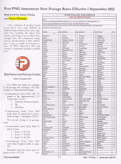 Post PNG Announces New Postage Rates