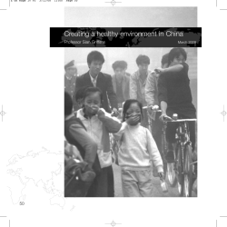 Creating a healthy environment in China