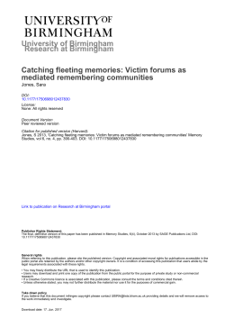 Catching fleeting memories