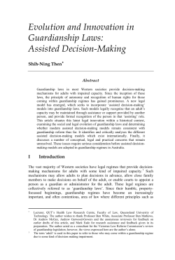 Evolution and Innovation in Guardianship Laws