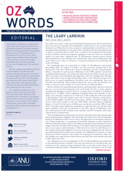 the LeAry LArrikin Editorial - Australian National Dictionary Centre