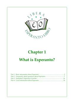 Chapter 1 What is Esperanto?