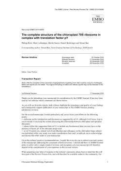 Review Process - The EMBO Journal