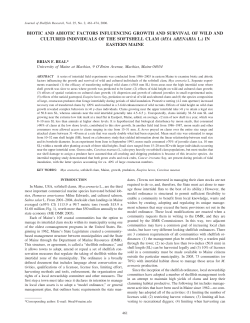 biotic and abiotic factors influencing growth and survival of