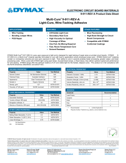 DYMAX 9-911-REV A Electronic Circuit Board Material Product Data