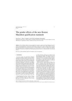 The gender effects of the new Boston Marathon qualification standards