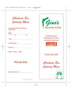 Christmas Eve Catering Menu Christmas Eve