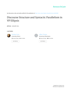 Discourse Structure and Syntactic Parallelism in VP Ellipsis