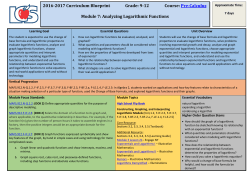 Pre-Calculus Module 7
