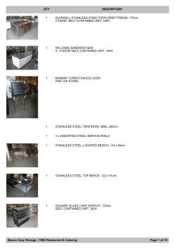 QTY DESCRIPTION 1 QUIPWELL STAINLESS STEEL PIZZA PREP