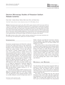 Electron Microscopy Studies of Potassium Sodium Niobate