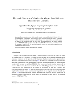 Electronic Structure of a Molecular Magnet from Salicylate Based