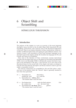 Object shift and scrambling