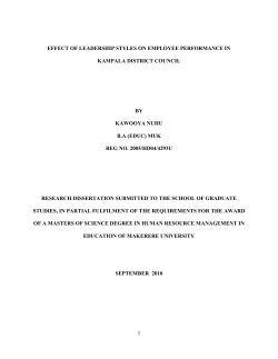 effect of leadership styles on employee performance