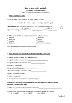 How to play gaelic football –