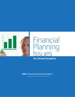 ADA.org: Financial Planning Issues for Dental Students