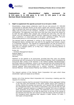 Explanations on shareholder rights
