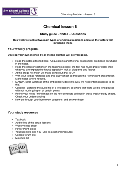 Chemical lesson 6