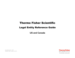 Thermo Scientific - Thermo Fisher Scientific Thermo Fisher Scientific