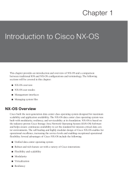 Introduction to Cisco NX-OS