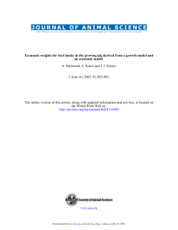 S. Hermesch, E. Kanis and J. J. Eissen an economic model