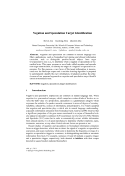 Negation and Speculation Target Identification
