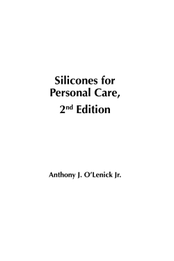 Silicones for Personal Care, 2nd Edition