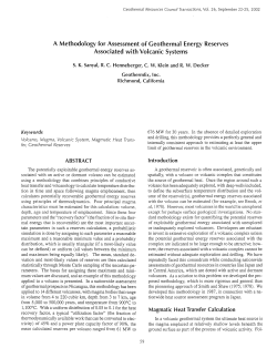 A Methodology for Assessment of Geothermal Energy Reserves