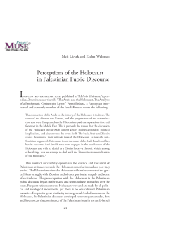 Perceptions of the Holocaust in Palestinian Public