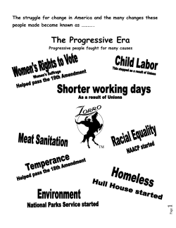 The Progressive Era